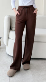 Urya Bol Kesim Pantalon - Kahverengi