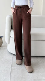 Urya Bol Kesim Pantalon - Kahverengi - Görsel 2