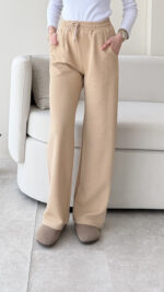 Urya Bol Kesim Pantalon - Bej - Görsel 2