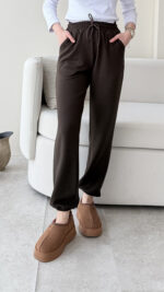 Karla Oyşo Pantalon - Acı Kahve - Görsel 2