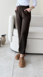 Karla Oyşo Pantalon - Acı Kahve - Görsel 3