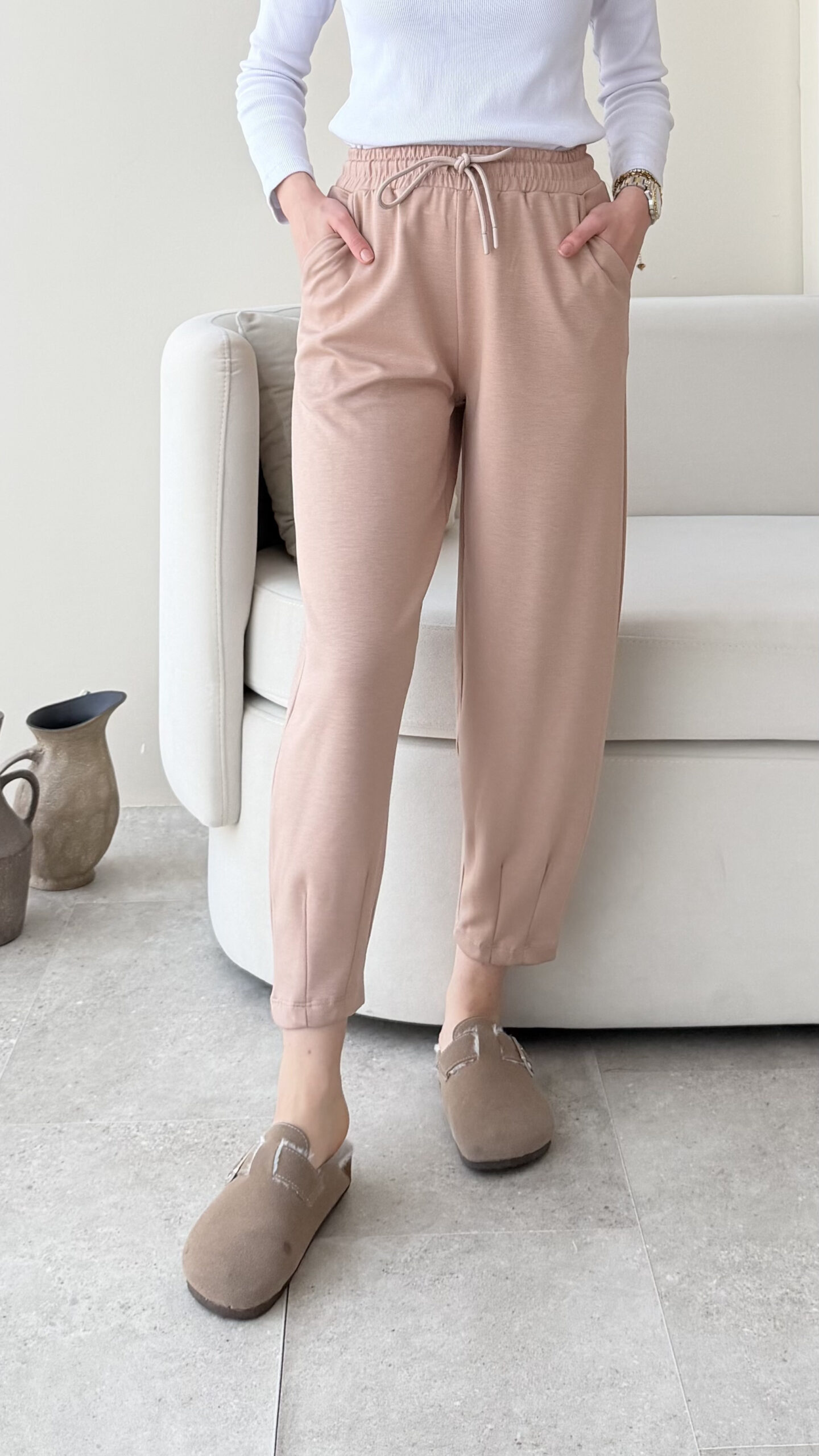 1762121299_0_6907d6536392a.jpg Melin Pensli Oyşo Pantalon - Bej - Görsel 1