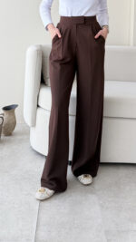 Tera Palazzo Pantalon - Acı Kahve - Görsel 2