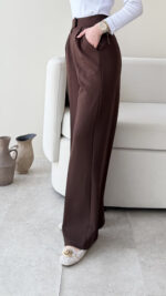 Tera Palazzo Pantalon - Acı Kahve - Görsel 3