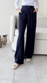 Tera Palazzo Pantalon - Lacivert - Görsel 2