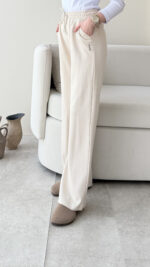 Neri Bol Paça Oyşo Pantalon - Bej - Görsel 3