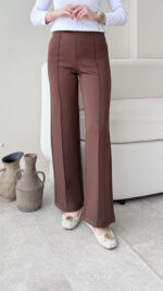 Mispa Çimalı Scuba Pantalon - Kahve