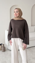 Ekâ Basic Oyşo Sweat - Kahverengi - Görsel 4