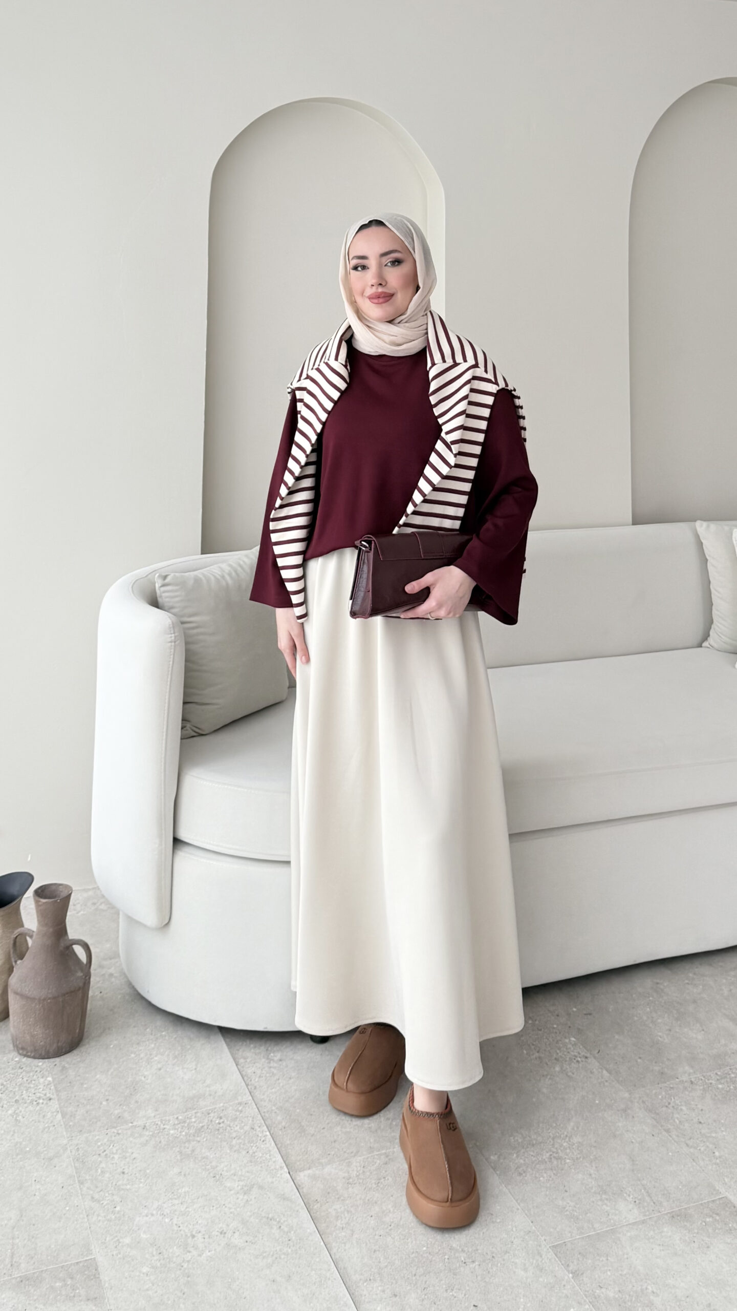 1762123626_0_6907df6a7a6f6.jpg Ekâ Basic Oyşo Sweat - Bordo - Görsel 1