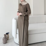 Sare Pileli Elbise - Vizon