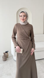 Esse Elbise - Vizon - Görsel 3