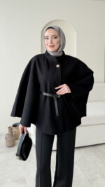 Fida Kaşe Panço - Siyah - Görsel 3