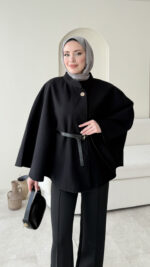 Fida Kaşe Panço - Siyah - Görsel 3