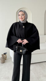 Fida Kaşe Panço - Siyah - Görsel 4