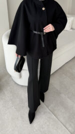 Fida Kaşe Panço - Siyah - Görsel 5