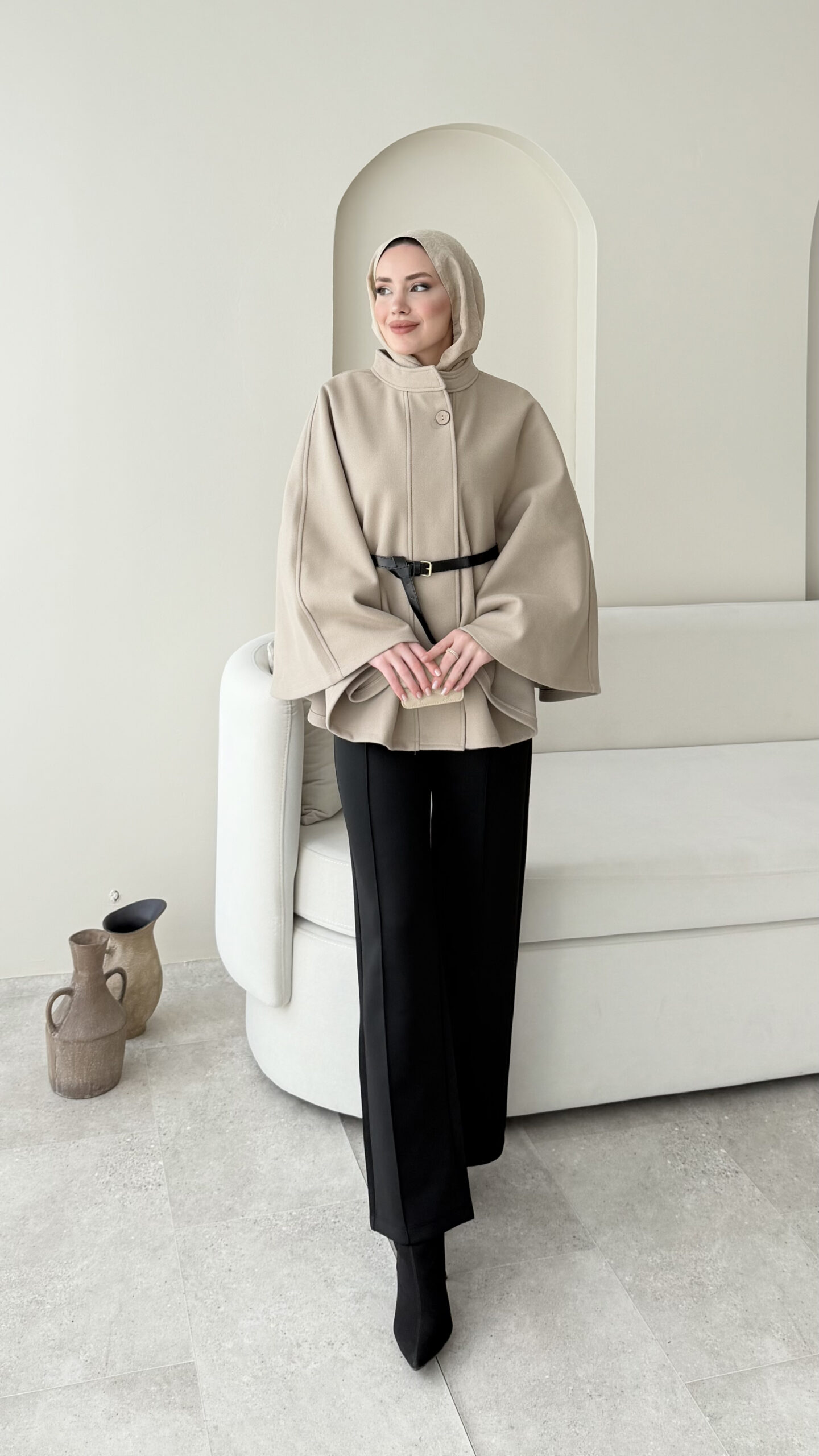 1762282287_0_690a4b2fc437d.jpg Fida Kaşe Panço - Vizon - Görsel 1