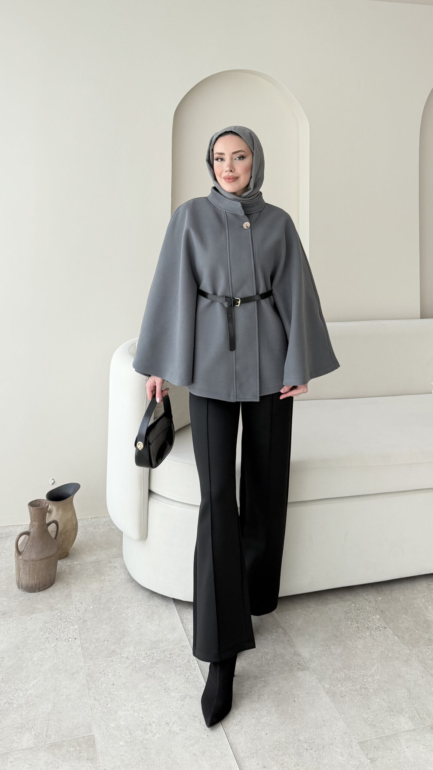 1762282378_0_690a4b8a2fbe7.jpg Fida Kaşe Panço - Antrasit - Görsel 1