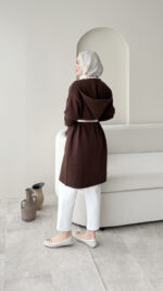 Misa Angora Hırka - Kahve - Görsel 2