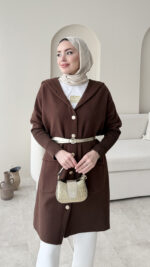 Misa Angora Hırka - Kahve - Görsel 3