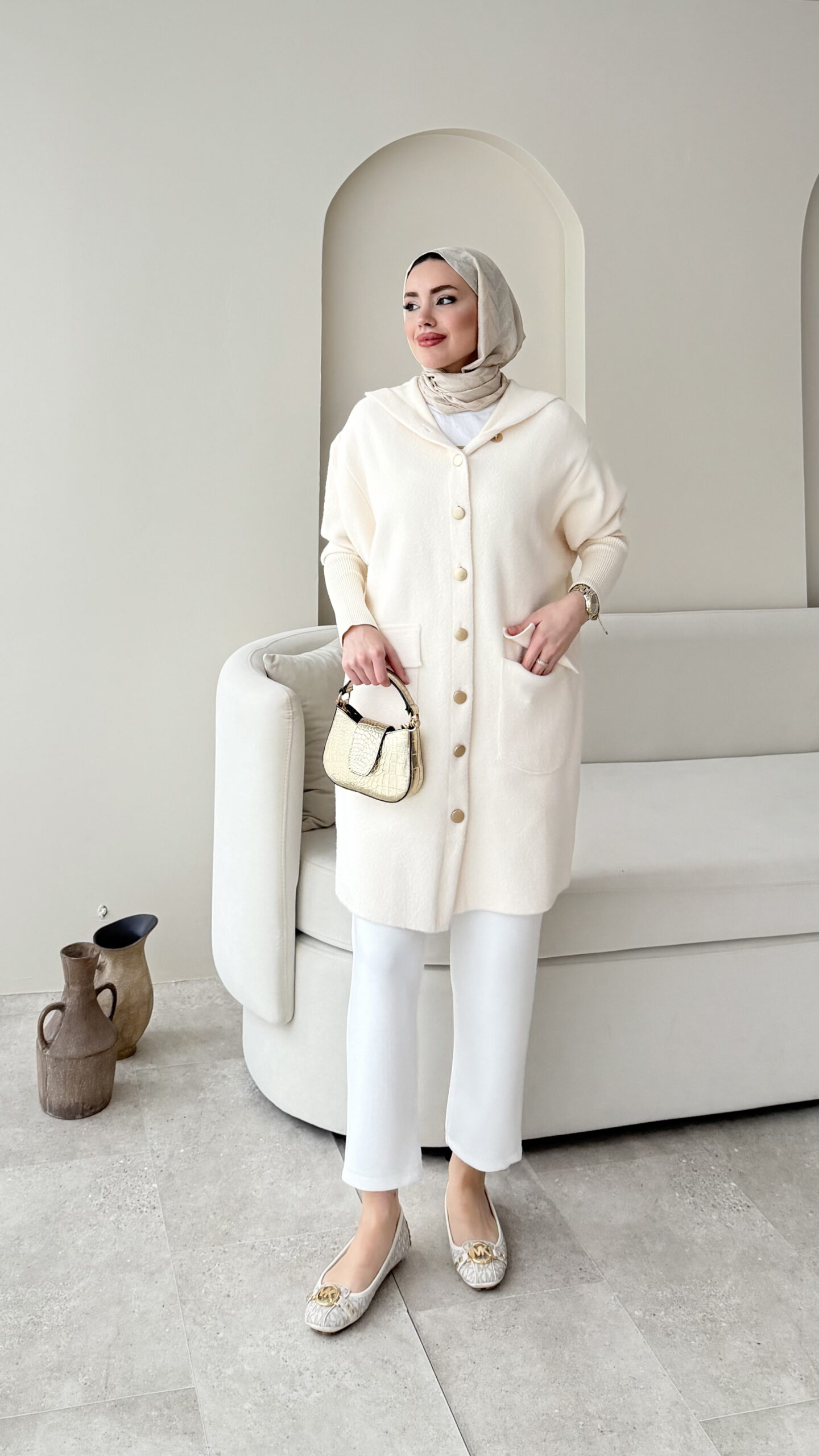 1762464551_0_690d132775631.jpg Misa Angora Hırka - Krem - Görsel 1