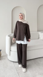 Evla Oyşo Takım - Kahverengi - Görsel 2