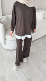 Evla Oyşo Takım - Kahverengi - Görsel 6