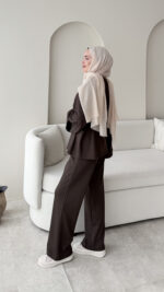 Pare Oyşo Takım - Kahverengi - Görsel 3