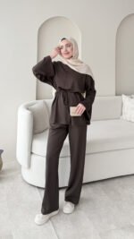 Pare Oyşo Takım - Kahverengi - Görsel 4