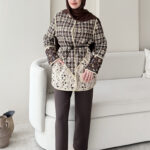 Moren Desenli Ceket - Kahverengi