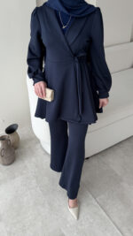 Pira Bağlamalı Scuba Takım - Lacivert - Görsel 6