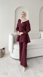 Pira Bağlamalı Scuba Takım – Bordo - Görsel 2