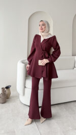 Pira Bağlamalı Scuba Takım – Bordo - Görsel 3