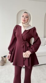 Pira Bağlamalı Scuba Takım – Bordo - Görsel 5