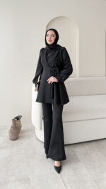 Pira Bağlamalı Scuba Takım - Siyah - Görsel 2