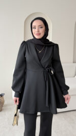 Pira Bağlamalı Scuba Takım - Siyah - Görsel 5