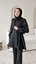 Pira Bağlamalı Scuba Takım - Siyah - Görsel 6