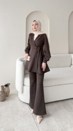 Pira Bağlamalı Scuba Takım - Koyu Kahve - Görsel 2