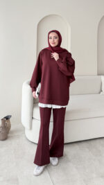 Maral Scuba Takım - Bordo - Görsel 3