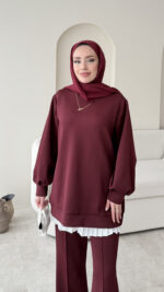 Maral Scuba Takım - Bordo - Görsel 4