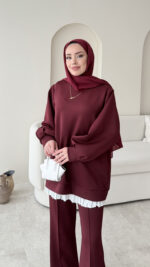 Maral Scuba Takım - Bordo - Görsel 5