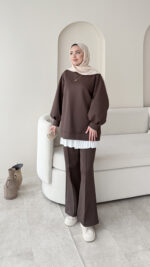 Maral Scuba Takım - Kahverengi - Görsel 2