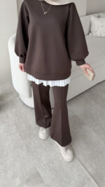 Maral Scuba Takım - Kahverengi - Görsel 6