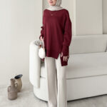 Efin Kesimli Sweat – Bordo