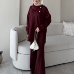 Kasi Şal Yaka Scuba Takım - Bordo