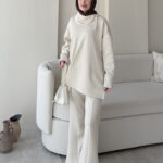 Kasi Şal Yaka Scuba Takım - Bej