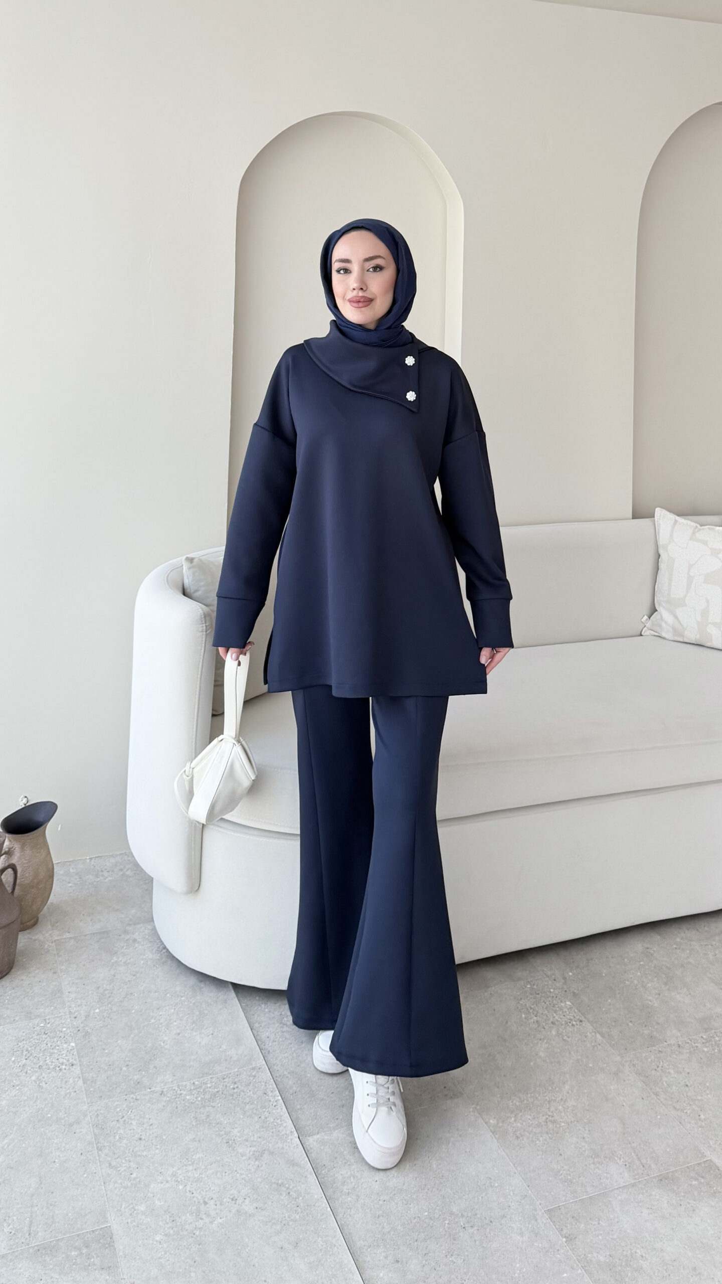 1763364127_0_691acd1fa8bb8.jpg Kasi Şal Yaka Scuba Takım - Lacivert - Görsel 1
