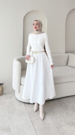 Vento Triko Kazak - Beyaz - Görsel 4