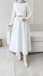 Vento Triko Kazak - Beyaz - Görsel 9