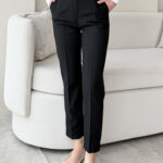 Visa Kemerli Pantalon - Siyah