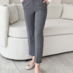 Visa Kemerli Pantalon - Gri